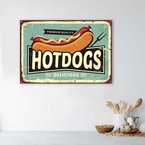 Gario Vászonkép Tábla retro hot dog Méret: 60 x 40 cm