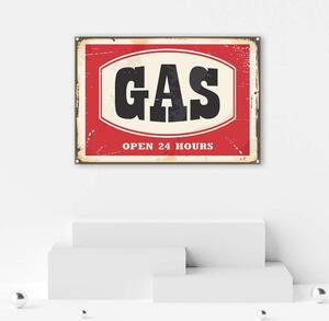 Gario Vászonkép Tábla retro gázjelzo Méret: 60 x 40 cm