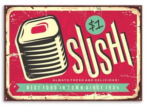 Gario Vászonkép Tábla retro sushi Méret: 60 x 40 cm