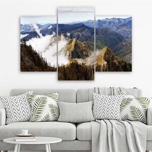 Gario Vászonkép Köd a hegyekben - 3 részes Méret: 60 x 40 cm
