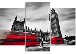 Gario Vászonkép Buszok Londonban - 3 részes Méret: 60 x 40 cm