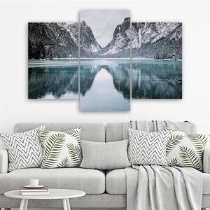 Gario Vászonkép Hegyi tó - 3 részes Méret: 60 x 40 cm