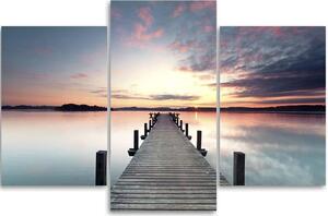 Gario Vászonkép Lakeside móló - 3 részes Méret: 60 x 40 cm
