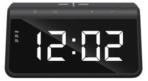 Havit W320 6 az 1-ben Vezeték nélküli Töltő + Digitális óra 10W - Fekete
