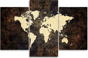 Gario Vászonkép Sötét világtérVászonkép - 3 részes Méret: 60 x 40 cm