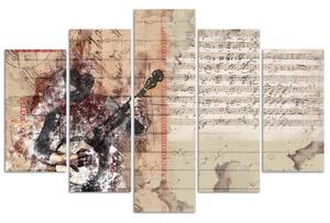Gario Vászonkép Absztrakt zenész - 5 részes Méret: 100 x 70 cm