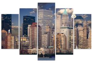 Gario Vászonkép New Yorki felhőkarcolók - 5 részes Méret: 100 x 70 cm