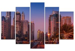 Gario Vászonkép Dubai este - 5 részes Méret: 100 x 70 cm