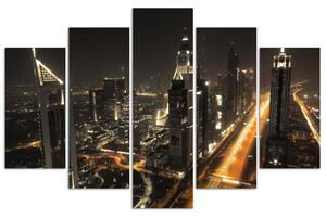 Gario Vászonkép Dubai égboltja éjszaka - 5 részes Méret: 100 x 70 cm