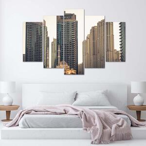 Gario Vászonkép Dubai felhőkarcolók - 5 részes Méret: 100 x 70 cm