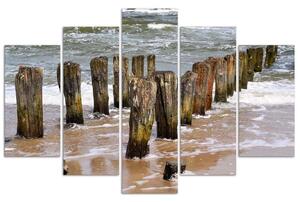 Gario Vászonkép Hullámok a tengerparton - 5 részes Méret: 100 x 70 cm
