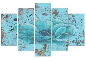 Gario Vászonkép Kék virág - 5 részes Méret: 100 x 70 cm