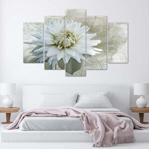 Gario Vászonkép Fehér virág - 5 részes Méret: 100 x 70 cm
