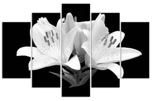 Gario Vászonkép Fehér liliom - 5 részes Méret: 100 x 70 cm