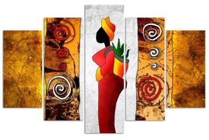 Gario Vászonkép Afrikai no - 5 részes Méret: 100 x 70 cm