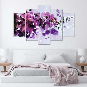 Gario Vászonkép Virágzó ág - 5 részes Méret: 100 x 70 cm