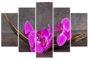 Gario Vászonkép Lila orchideák - 5 részes Méret: 100 x 70 cm
