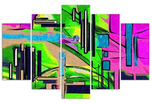 Gario Vászonkép Absztrakt tájVászonkép - 5 részes Méret: 100 x 70 cm
