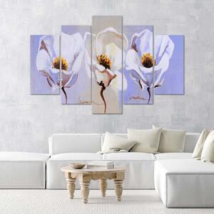 Gario Vászonkép Három virág - 5 részes Méret: 100 x 70 cm