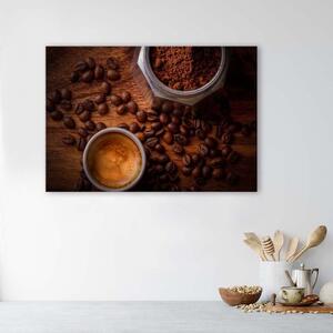 Gario Vászonkép Bögre kávé és bab Méret: 60 x 40 cm