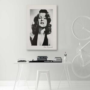 Gario Vászonkép Rita Hayworth - fekete-fehér portré Méret: 40 x 60 cm