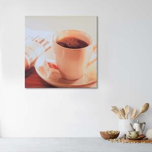 Gario Vászonkép Kávé fehér csészében Méret: 30 x 30 cm