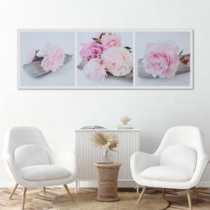 Gario Vászonkép Rózsaszín pünkösdi rózsaszín virágok Méret: 90 x 30 cm