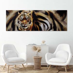 Gario Vászonkép Tigris, mint kézzel festett Méret: 90 x 30 cm