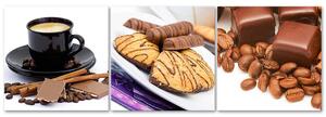 Gario Vászonképek készlet Kávés édességek - 3 részes Méret: 90 x 30 cm