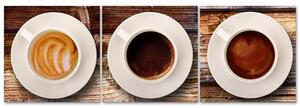 Gario Vászonképek készlet Kávé 3 változatban - 3 részes Méret: 90 x 30 cm