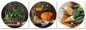 Gario Vászonképek készlet őszi konyha - 3 részes Méret: 90 x 30 cm