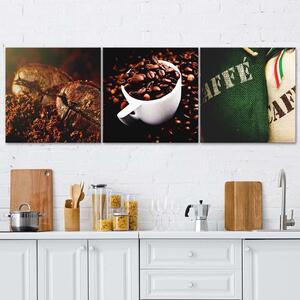 Gario Vászonképek készlet kávé aroma - 3 részes Méret: 90 x 30 cm