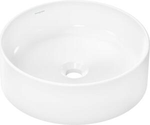 Asztali mosogató Hansgrohe Xuniva S 40x40 cm fehér fényes felülettel akkumulátornyílás nélkül, túlfolyó nélkül 61071450
