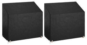 2 db polietilén kerti pad huzat 8 fűzőlyukkal 130x70x70/88 cm