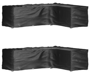 2 db L-alakú kerti bútorhuzat 16 fűzőlyukkal 260x210x80 cm