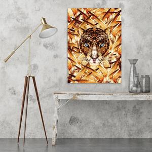 Gario Vászonkép Tigris sárga levelekben - Rubiant Méret: 40 x 60 cm