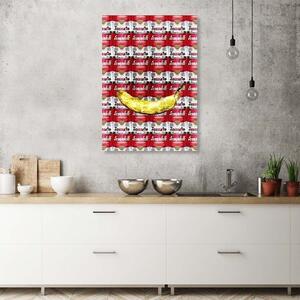 Gario Vászonkép Banán- és paradicsomkonzervek - Rubiant Méret: 40 x 60 cm