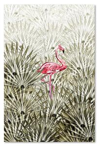 Gario Vászonkép Flamingó a dzsungelben - Rubiant - Rubiant Méret: 40 x 60 cm