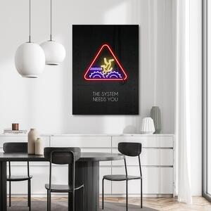 Gario Vászonkép Neon gép - Rubiant Méret: 40 x 60 cm