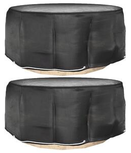 2 db kerek kerti bútorhuzat 10 fűzőlyukkal Ø260 x 90 cm