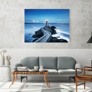 Gario Vászonkép Világítótorony és kék víz - Nikita Abakumov Méret: 60 x 40 cm