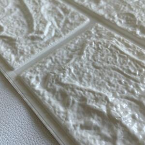 White Brick - Fehér tégla szivacsos öntapadós 3d falmatrica