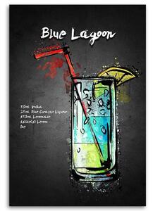 Gario Vászonkép Kék lagúna koktél - Gab Fernando Méret: 40 x 60 cm