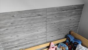 Ash gray board - Hamuszürke deszka szivacsos öntapadós 3d falmatrica