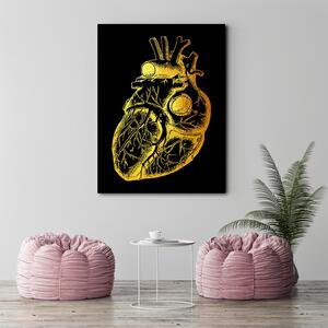 Gario Vászonkép Arany anatómia az emberi szív - Gab Fernando Méret: 40 x 60 cm