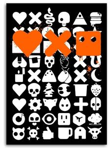 Gario Vászonkép Szerelem A halál és a robotok fekete - Dr.Monekers Méret: 40 x 60 cm