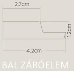 OLMO Aranytölgy Lamelio lamella bal záróelem (4,2x270cm)
