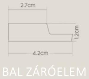 MILO Arany Lamelio lamella bal záróelem (4,2x270cm)