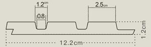 OLMO Tölgy Lamelio fa hatású lamella falburkolat, ütésálló bordázott falpanel (12,2x270cm)