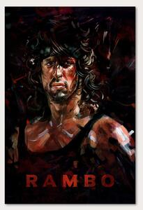 Gario Vászonkép Rambo, Sylvester Stallone - Dmitry Belov Méret: 40 x 60 cm